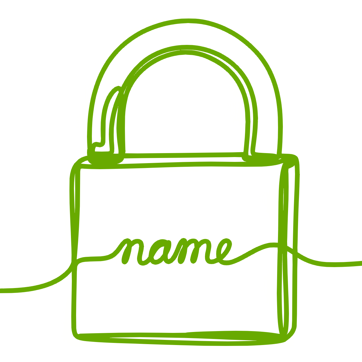 Locked name illustration